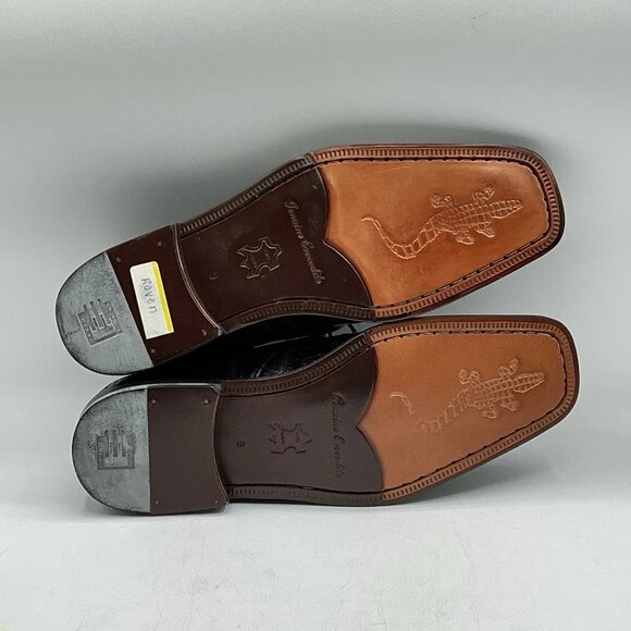 NEW David Eden Mens Crocodile Dress Shoes Black SZ 9 main image 9